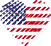Logo of Top Dating Sites USA, Heart Shaped Image of USA flag.